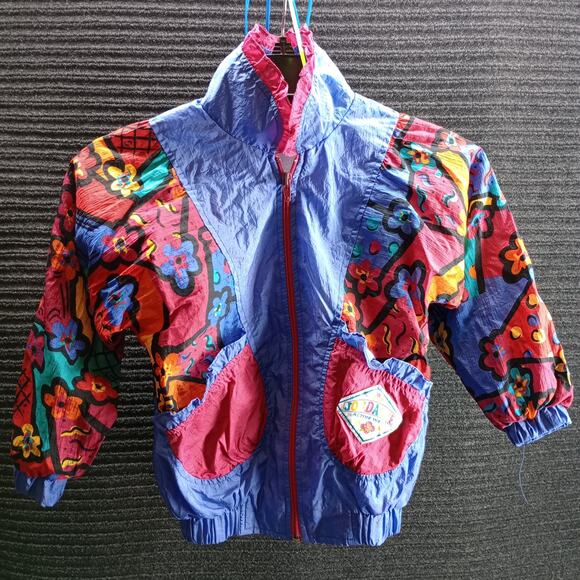 Jordache Toddler Girls Vintage Nylon Windbreaker Jacket Blue